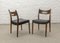 Danish Teak Dining Chairs with Black Leatherette Seats, 1960s, Set of 4 6