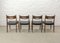 Chaises de Salle à Manger en Teck avec Assises en Similicuir Noir, 1960s, Set de 4 3