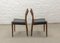 Danish Teak Dining Chairs with Black Leatherette Seats, 1960s, Set of 4, Image 8