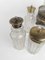 Antique Sheffield Silver Plated Cruet Set with Cut Crystal Bottles, 1890s, Set of 6 15
