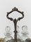 Antique Sheffield Silver Plated Cruet Set with Cut Crystal Bottles, 1890s, Set of 6 6