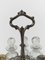 Antique Sheffield Silver Plated Cruet Set with Cut Crystal Bottles, 1890s, Set of 6, Image 6