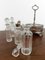 Antique Sheffield Silver Plated Cruet Set with Cut Crystal Bottles, 1890s, Set of 6 3