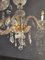 Lámpara de araña italiana de oro y cristal con 6 brazos, Imagen 2