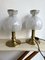 Lampade da tavolo a forma di fungo in ottone e vetro di Murano di Angelo Brotto per Esperia, Italia, anni '70, set di 2, Immagine 10