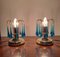 Gold and Electric Blue Murano Table Lamps, 1970s, Set of 2 2