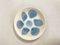 2 Large Oyster Plates and 6 Plates in Ceramic Blue and White attributed to Elchinger, France, 1960s, Set of 8 7