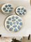 2 Large Oyster Plates and 6 Plates in Ceramic Blue and White attributed to Elchinger, France, 1960s, Set of 8 13