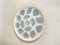 2 Large Oyster Plates and 6 Plates in Ceramic Blue and White attributed to Elchinger, France, 1960s, Set of 8, Image 6