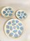 2 Grandes Assiettes à Huîtres et 6 Assiettes en Céramique Bleue et Blanche attribuées à Elchinger, France, 1960s, Set de 8 11