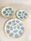 2 piatti grandi Oyster e 6 piatti in ceramica blu e bianca attribuiti a Elchinger, Francia, anni '60, set di 8, Immagine 11