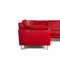 Leder Ecksofa in Rot 7