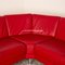 Leder Ecksofa in Rot 4