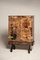 Mueble bar de pergamino marrón y latón de Aldo Tura, años 50, Imagen 5