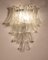Wandlampe aus transparenten Glasblättern von Venini, 1970er 4