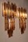 Triedri Amber-Colored Wall Sconces from Venini, 1970s, Set of 2 4