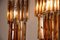 Triedri Amber-Colored Wall Sconces from Venini, 1970s, Set of 2 6
