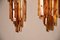 Triedri Amber-Colored Wall Sconces from Venini, 1970s, Set of 2, Image 8
