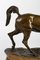 Skulptur aus Bronze mit einem gehenden Pferd, 20. Jh. 5