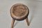 Antique Northern Swedish Country House Pine Stool 6