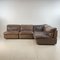 Brown Leather Corner Sofa, 1970s, Image 1
