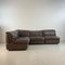 Brown Leather Corner Sofa, 1970s 2