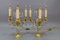 Lámparas de mesa Girandoles francesas de latón y cristal de principios del siglo XX. Juego de 2, Imagen 2