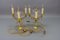 Lámparas de mesa Girandoles francesas de latón y cristal de principios del siglo XX. Juego de 2, Imagen 13