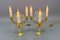 Lámparas de mesa Girandoles francesas de latón y cristal de principios del siglo XX. Juego de 2, Imagen 7