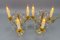Early 20th Century French Brass and Crystal Girandoles Table Lamps, Set of 2 8