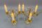 Early 20th Century French Brass and Crystal Girandoles Table Lamps, Set of 2, Image 8