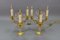 Lámparas de mesa Girandoles francesas de latón y cristal de principios del siglo XX. Juego de 2, Imagen 12