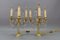 Early 20th Century French Brass and Crystal Girandoles Table Lamps, Set of 2, Image 3
