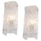 Murano Ice Glass Vanity Sconces from Kaiser Idell / Kaiser Leuchten, Germany, 1970s, Set of 2 2