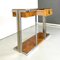 Italian Modern Briar and Chromed Metal Console attributed to D.I.D., 1980s 5