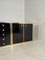 Brass and Black Lacquered Sideboards by Renato Zevi, Italy, 1970s, Set of 3 6