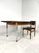 Vintage Extendable Teak Dining Table with Chrome Legs by Alfred Hendrickx for Belform, Image 8