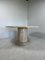 Mid-Century Round Coffee Table in Stone and Brass, Image 4