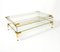 Mid-Century Coffee Table in Brass and Glass by Maison Jansen, 1970s 2