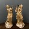 8th Century Angels in Carved Wood, Gilding and Draped, Set of 2 2