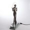 Lámpara de mesa figurativa Art Déco a base de mármol, 1930, Imagen 8