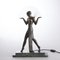 Art Deco Figurale Tischlampe auf Marmorbasis, 1930 1