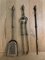 Antique English Fire Tools in Burnished Steel, 1840, Set of 3 3