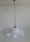 Vintage Murano White Swirl Ceiling Lamp Swirl in Murano Glass 3