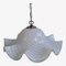 Vintage Murano White Swirl Ceiling Lamp Swirl in Murano Glass 1
