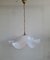 Vintage Murano White Swirl Ceiling Lamp Swirl in Murano Glass 10