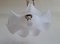 Vintage Murano White Swirl Ceiling Lamp Swirl in Murano Glass 6