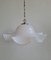 Vintage Murano White Swirl Ceiling Lamp Swirl in Murano Glass 9