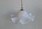 Vintage Murano White Swirl Ceiling Lamp Swirl in Murano Glass 4