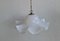 Vintage Murano White Swirl Ceiling Lamp Swirl in Murano Glass, Image 4